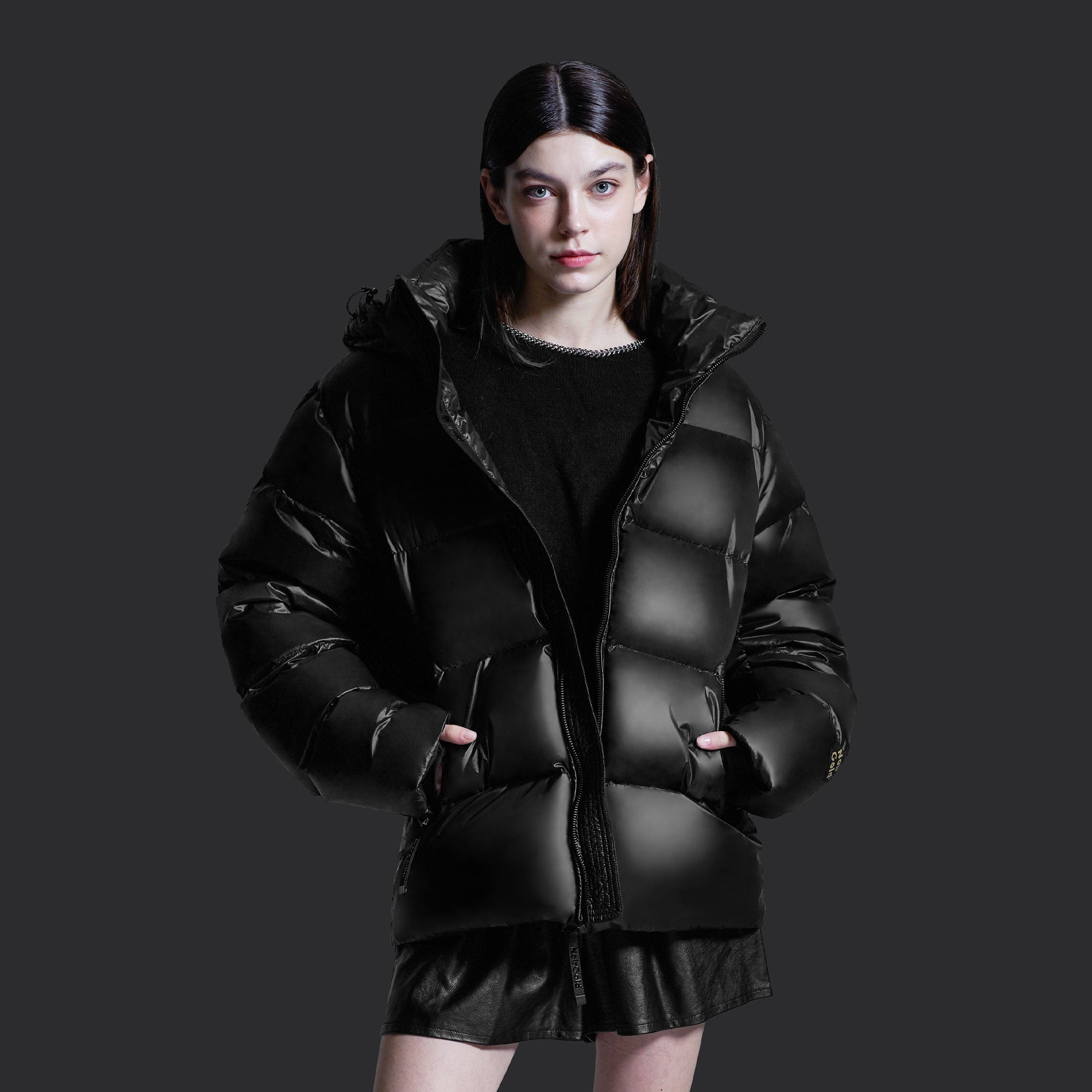 WOMENS Winter Puffer Jacket with Goose Down - Short | NoirGold