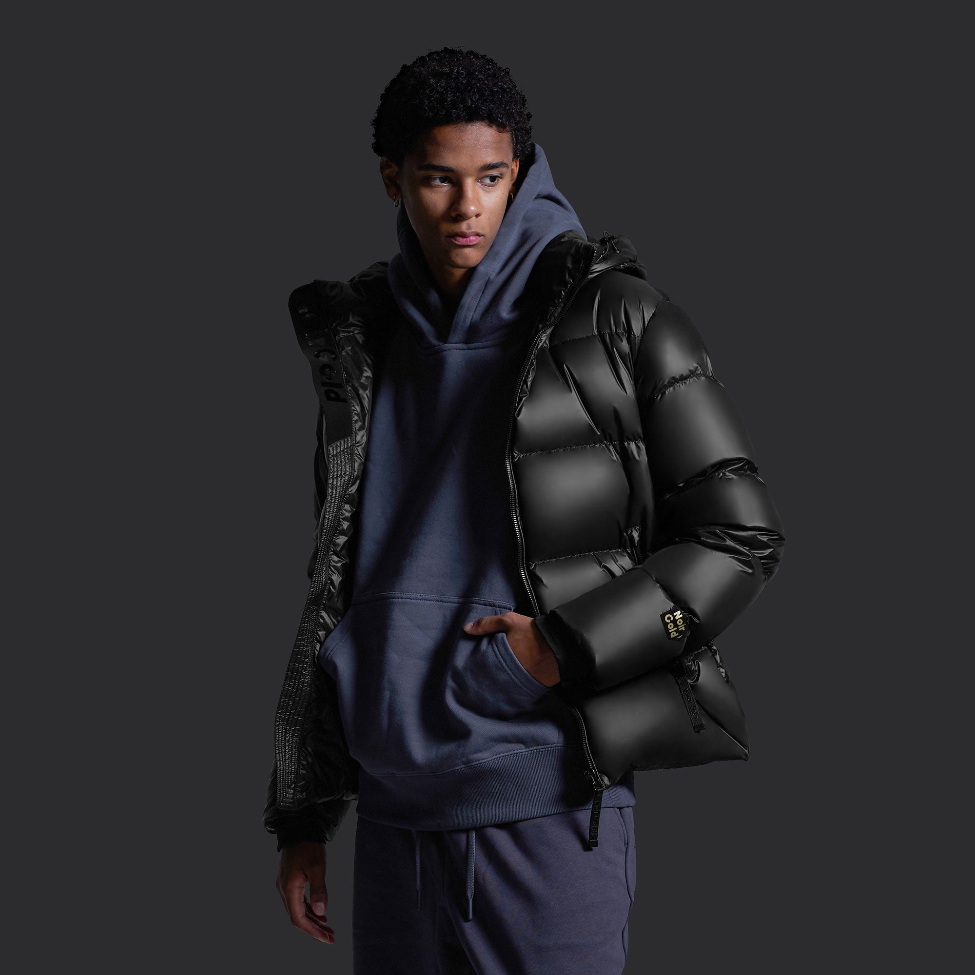 MENS Winter Puffer Jacket with Goose Down - Short | NoirGold
