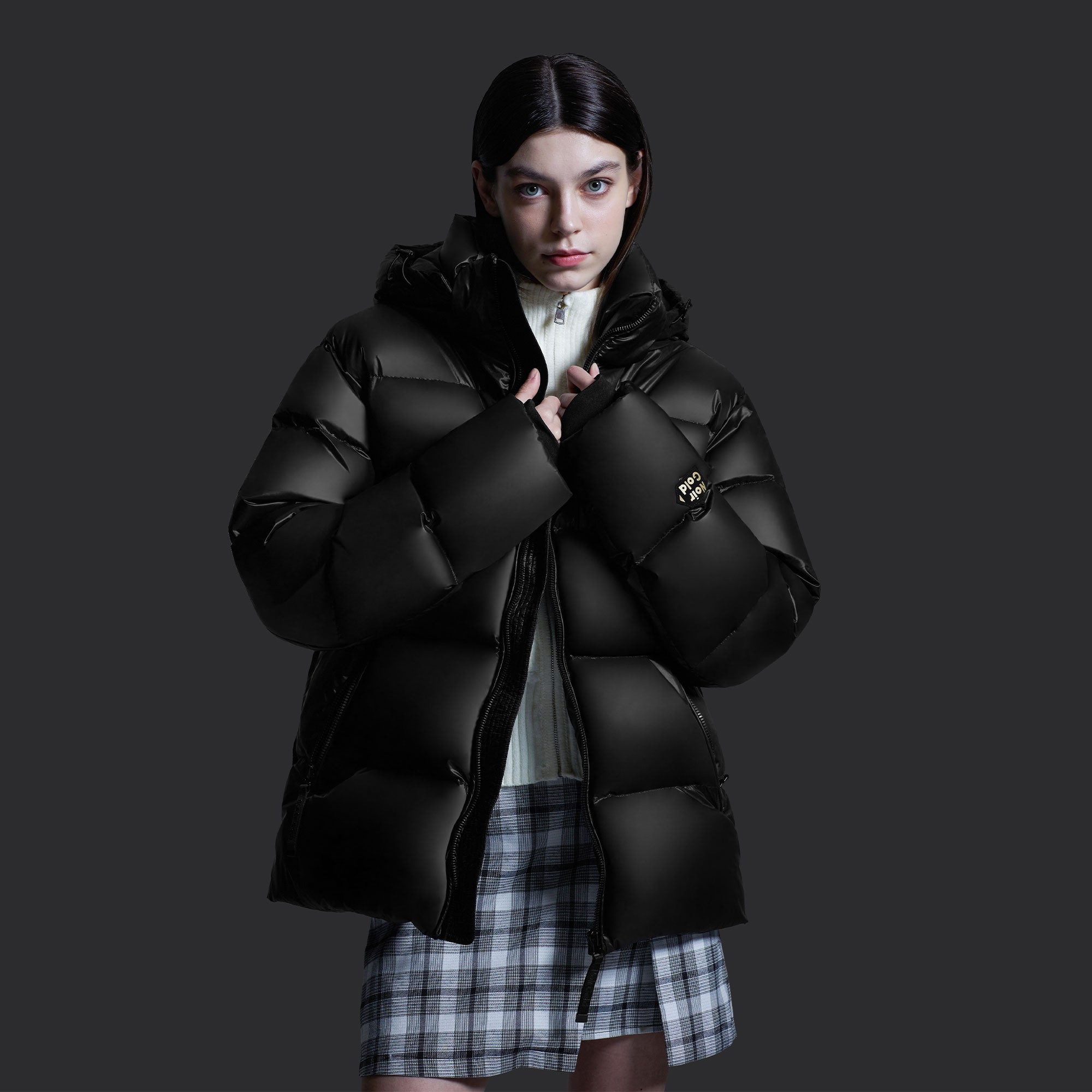 WOMENS Winter Puffer Jacket with Goose Down - Short | NoirGold