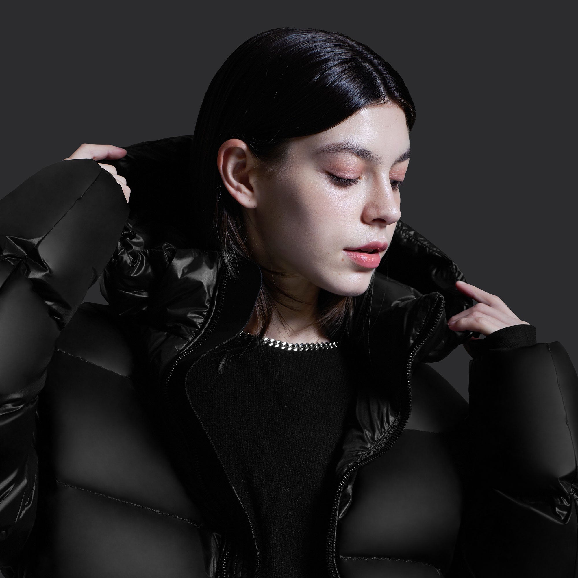 WOMENS Winter Puffer Jacket with Goose Down - Short | NoirGold