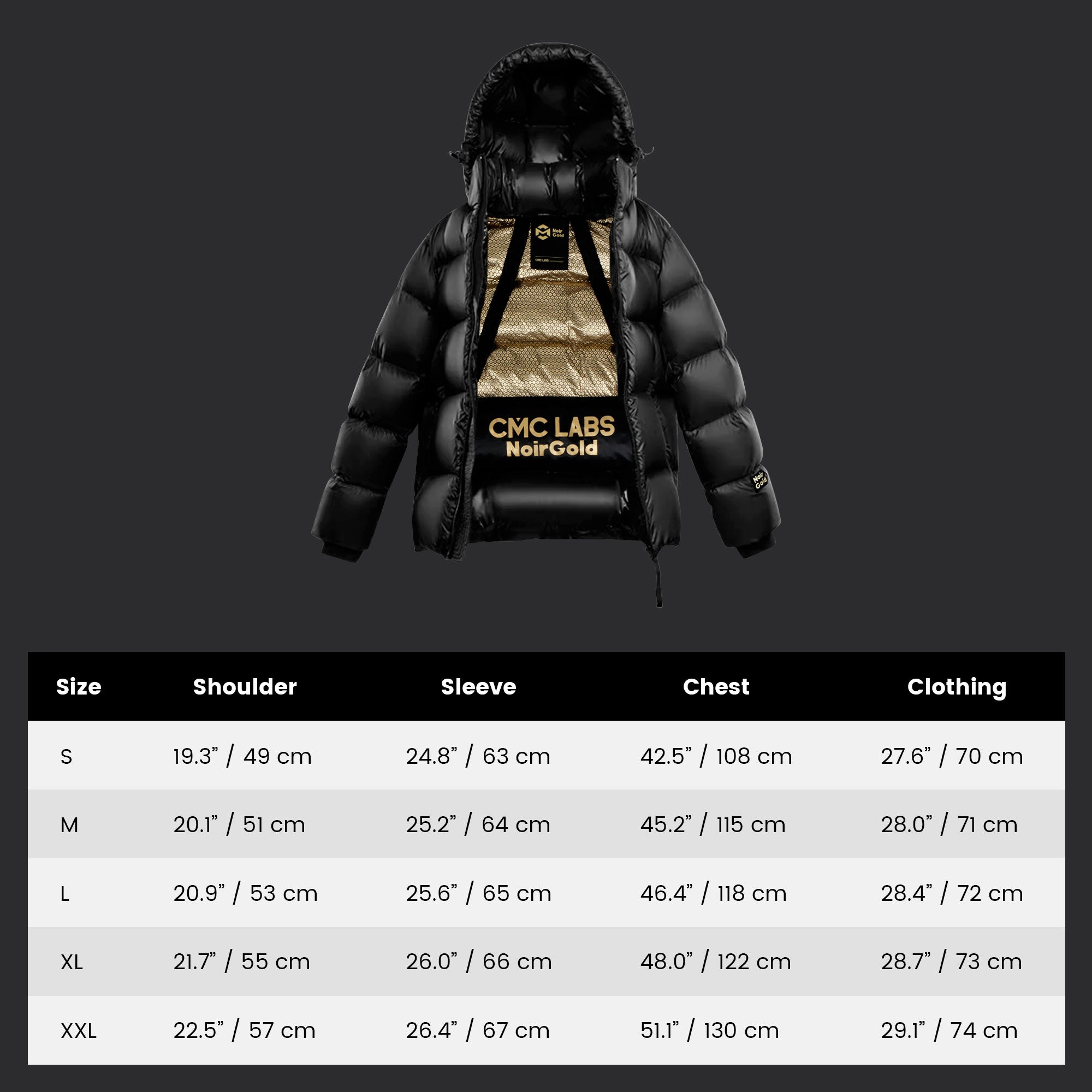 MENS Winter Puffer Jacket with Goose Down - Short | NoirGold